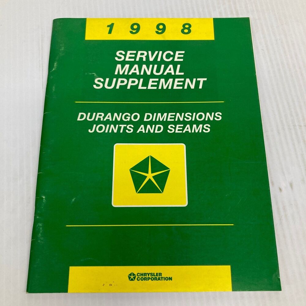 Durango Dimensions Joints Seams Service Manual Chrysler 1998